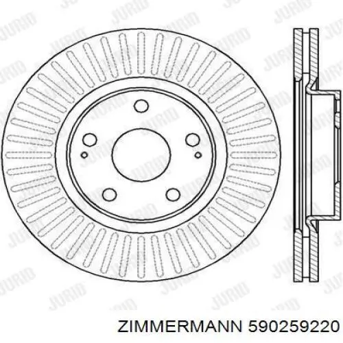 Купити 590259220 Zimmermann Ротор гальмівний