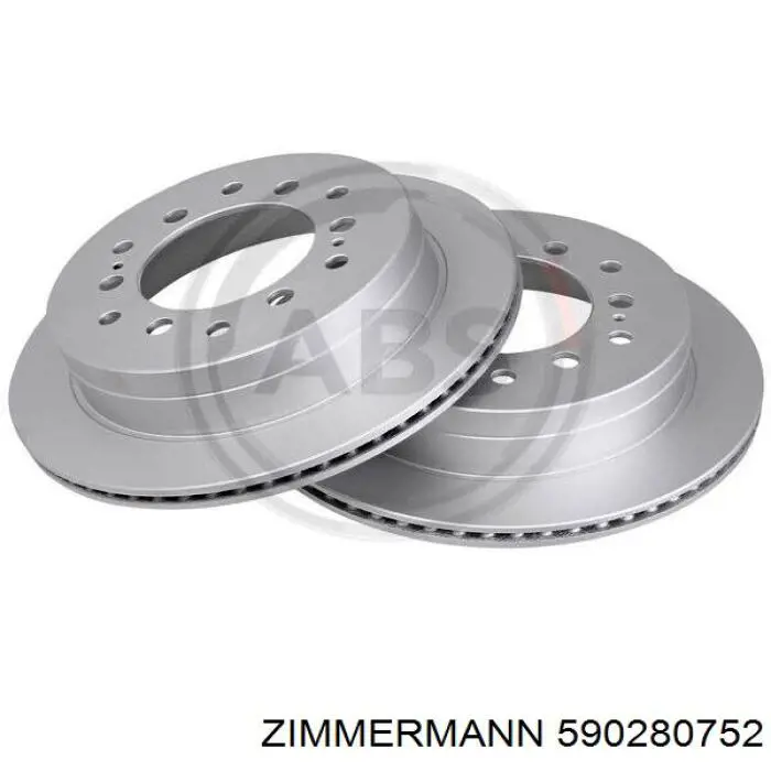Диск гальмівний задній Zimmermann 590280752