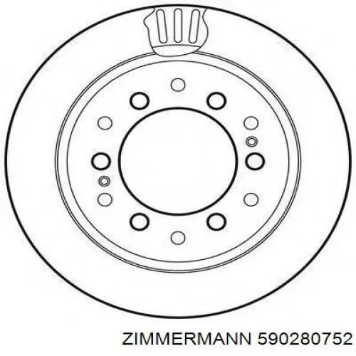 Задні дискові гальма Zimmermann 590280752 ціна, від 50.16 USD
