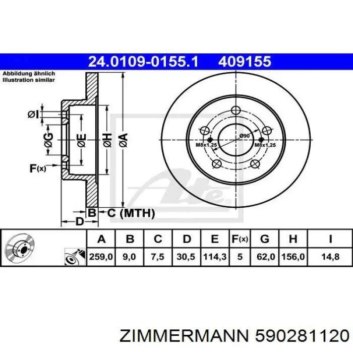 590281120 Zimmermann Дискові гальма