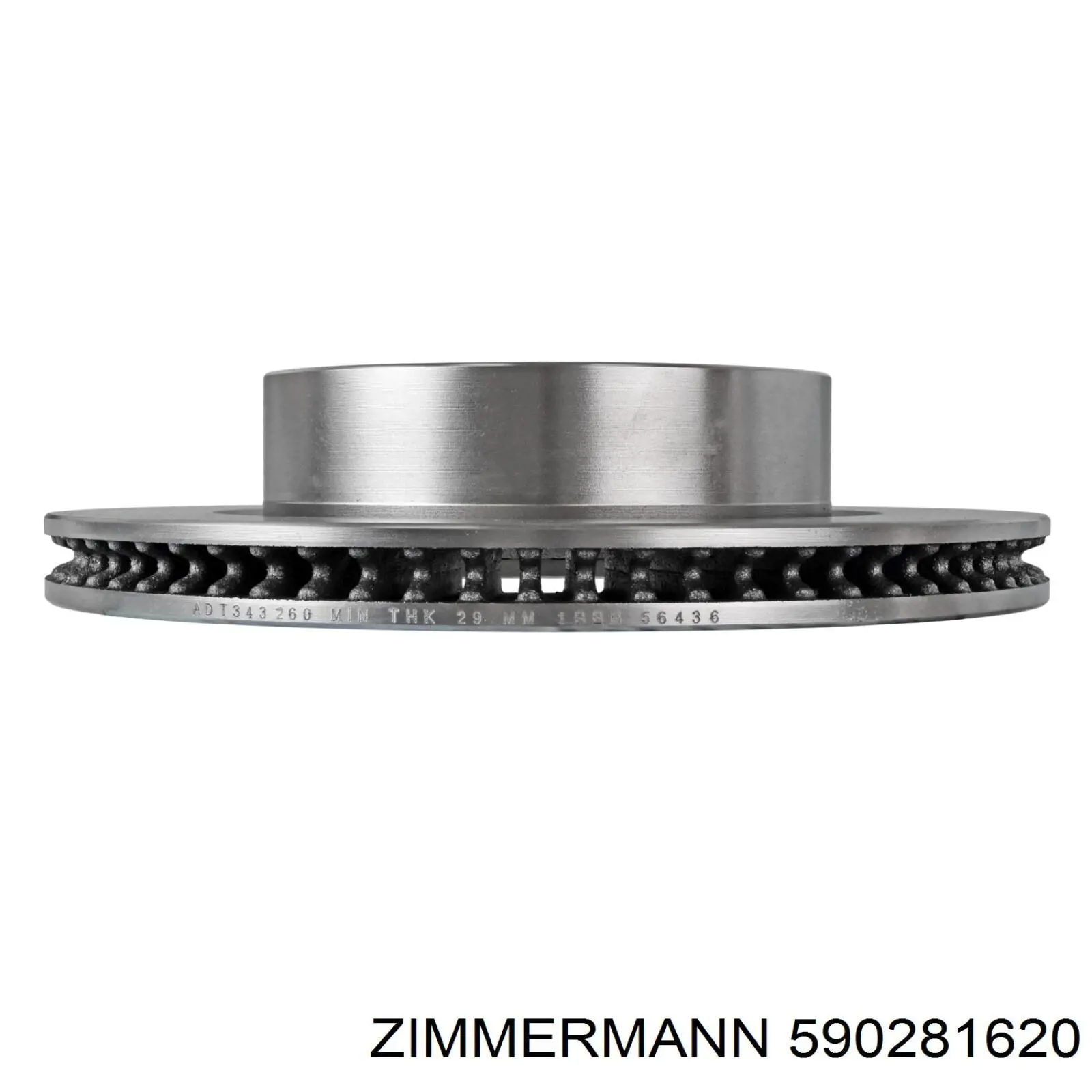 Диск переднього гальма Zimmermann 590281620 ціна, від 74.79 USD