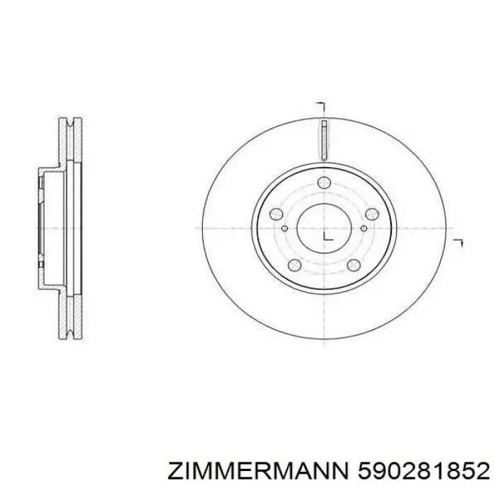 Купити 590281852 Zimmermann Ротор гальмівний