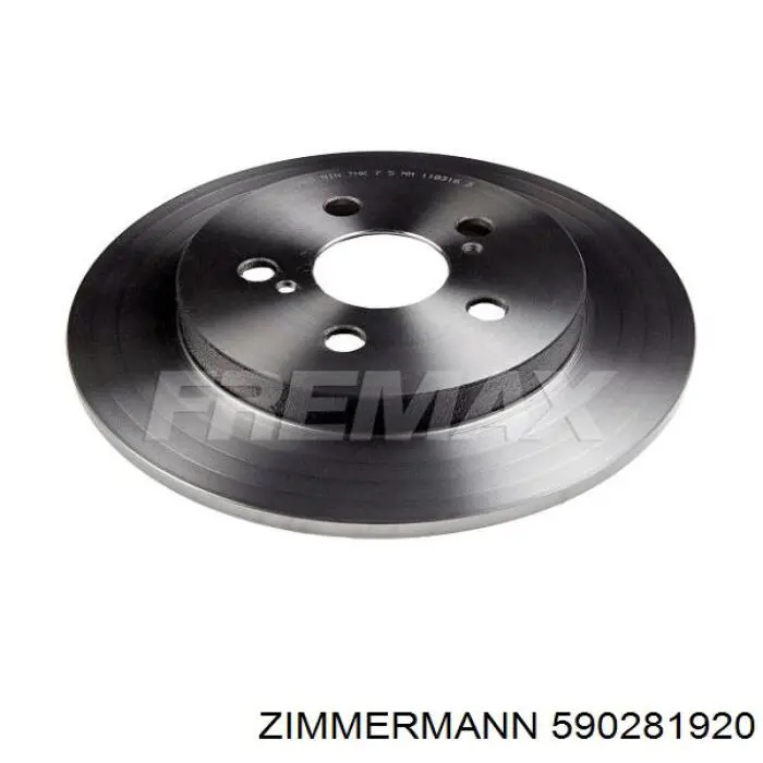 Диск гальмівний задній Zimmermann 590281920