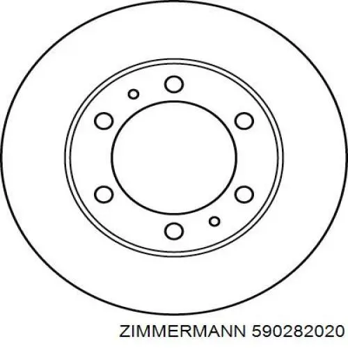 Диск переднього гальма Zimmermann 590282020 ціна, від 44.99 USD