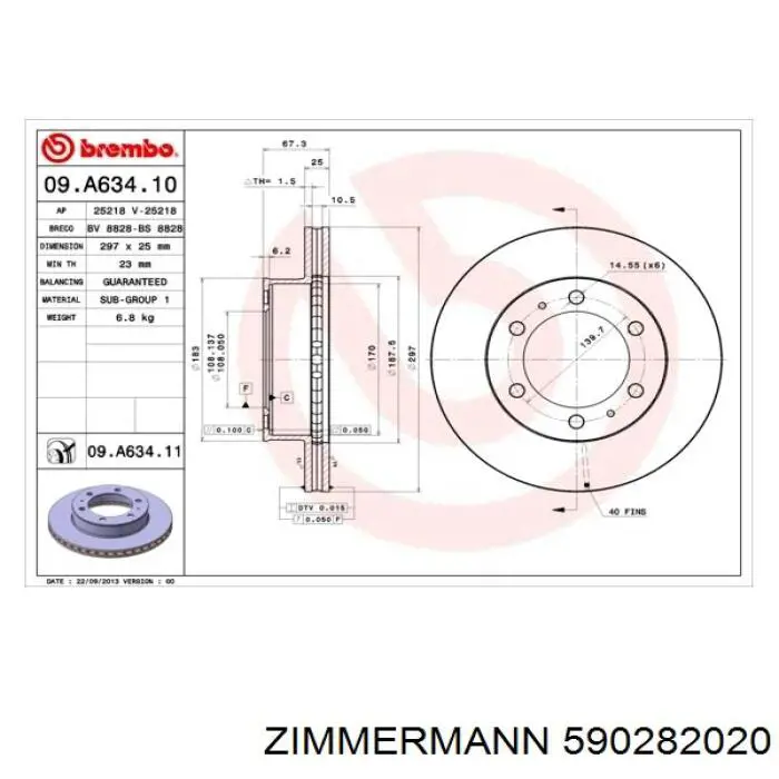 Купити 590282020 Zimmermann Ротор гальмівний