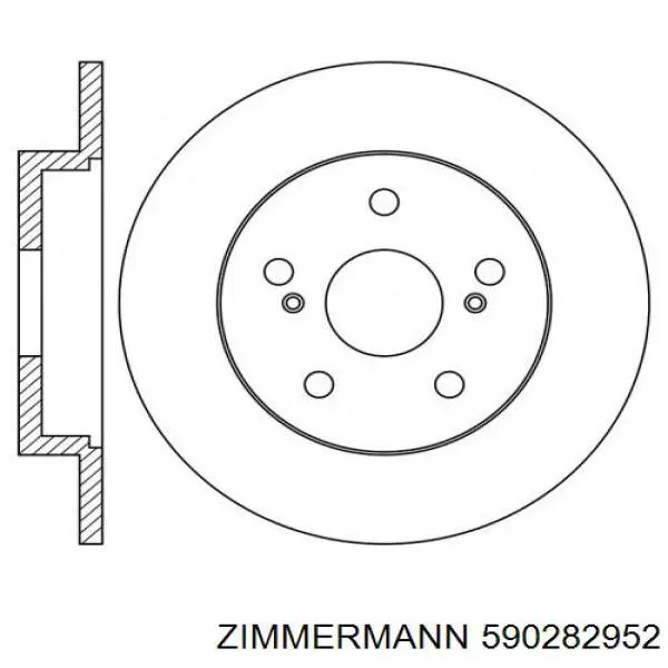 Купити 590282952 Zimmermann Диск заднього гальма