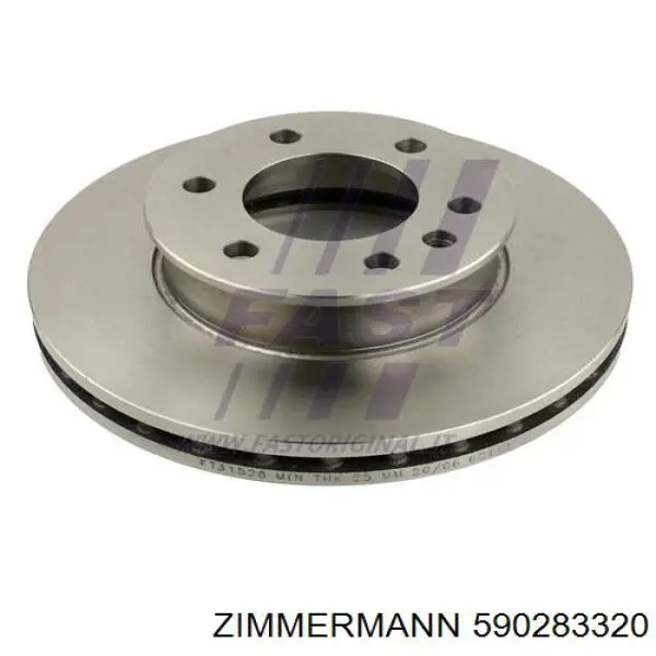 Диск переднього гальма Zimmermann 590283320 ціна, від 58.51 USD