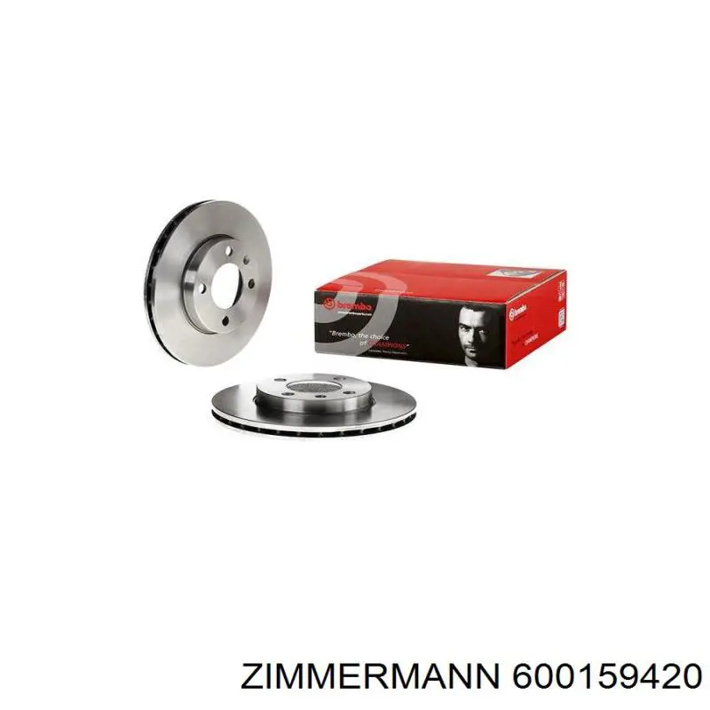 Диск переднього гальма Zimmermann 600159420 ціна, від 17.14 USD