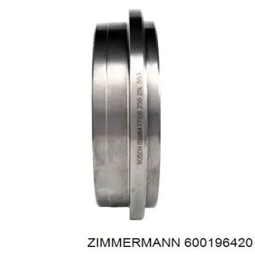 Купити 600196420 Zimmermann Барабан гальмівний задній