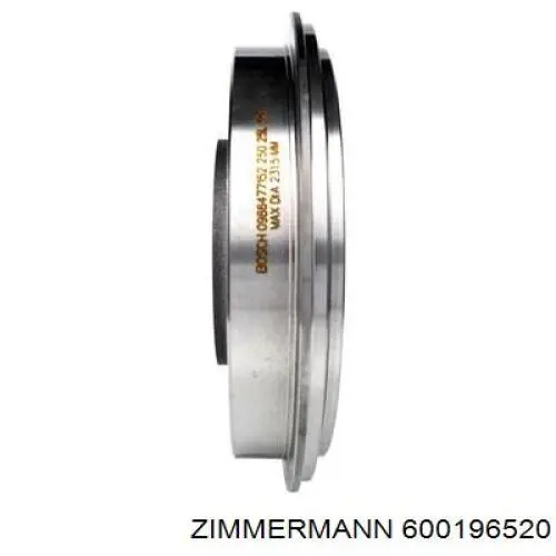 Барабан гальмівний задній Zimmermann 600196520