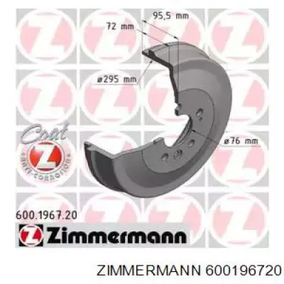Барабан гальмівний задній Zimmermann 600196720 ціна, від 82.52 USD