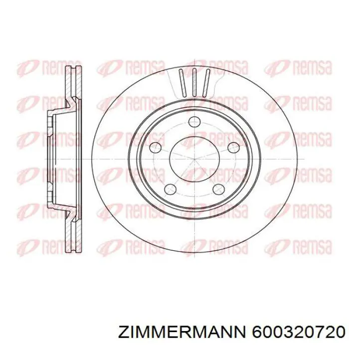 Купити 600320720 Zimmermann Ротор гальмівний