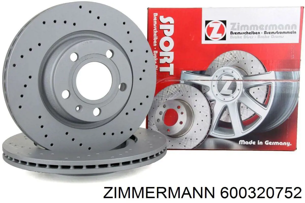 600320752 Zimmermann диск гальмівний передній