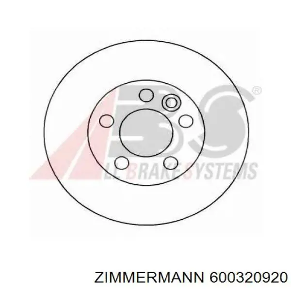Диск гальмівний передній Zimmermann 600320920
