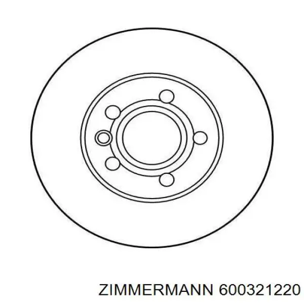 Диск переднього гальма Zimmermann 600321220 ціна, від 39.55 USD
