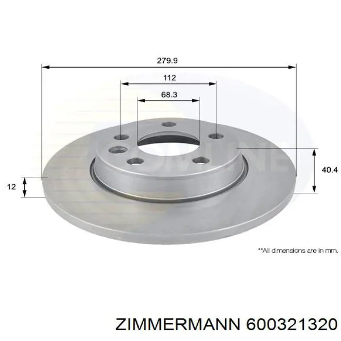 600321320 Zimmermann Дискові гальма