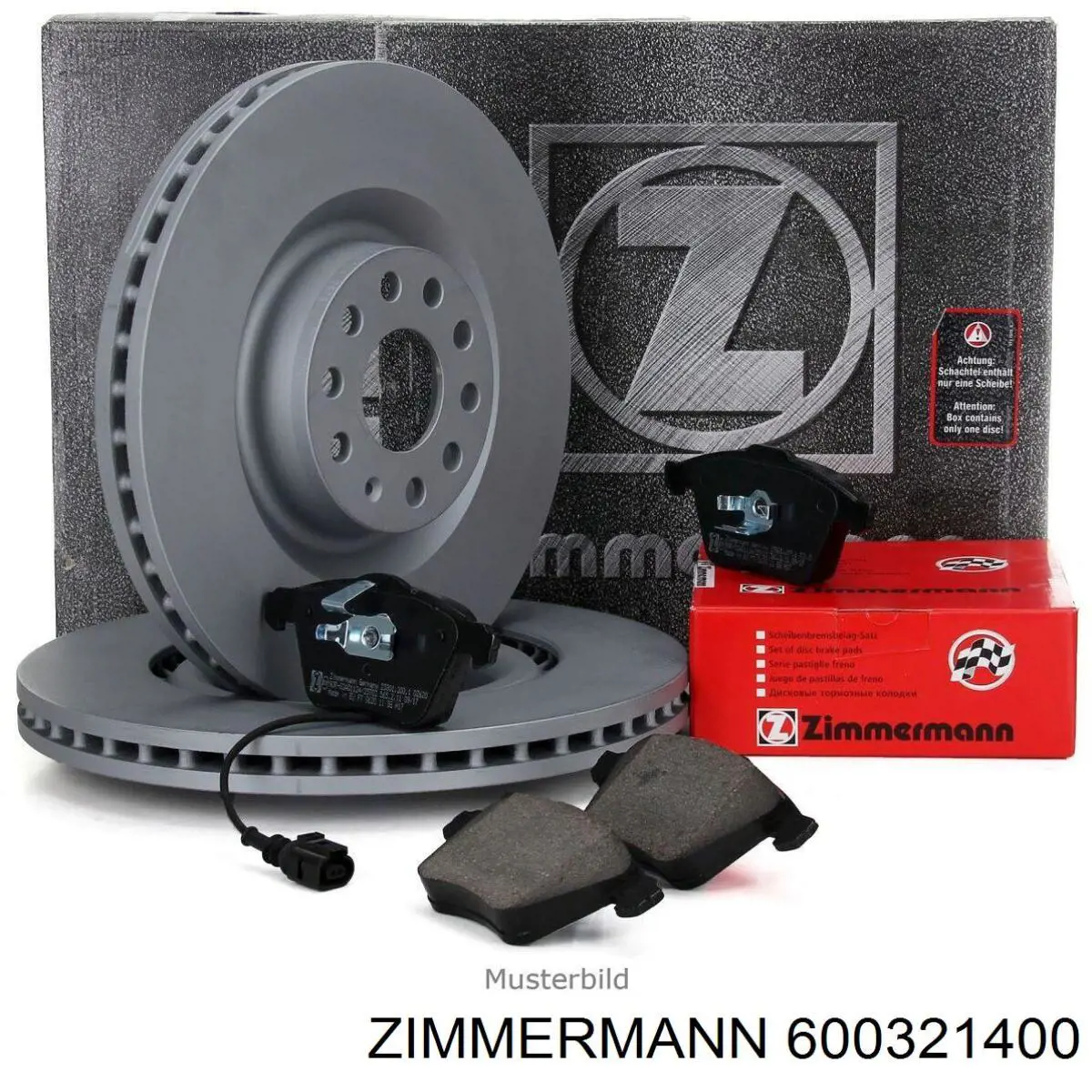 600321400 Zimmermann диск гальмівний передній