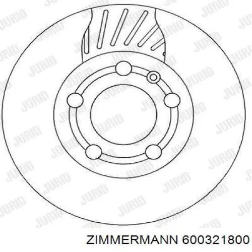 600321800 Zimmermann Гальмо дискове переднє