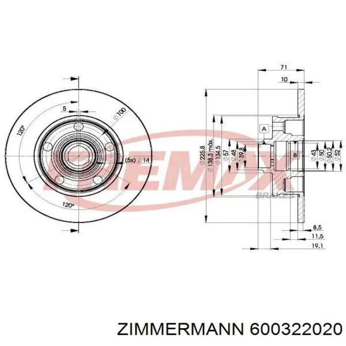 Гальмівні диски 600322020 Zimmermann