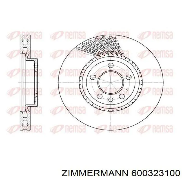 Гальмівні диски передні 600323100 Zimmermann