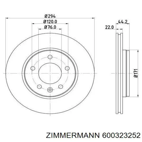 Гальмівні диски 600323252 Zimmermann