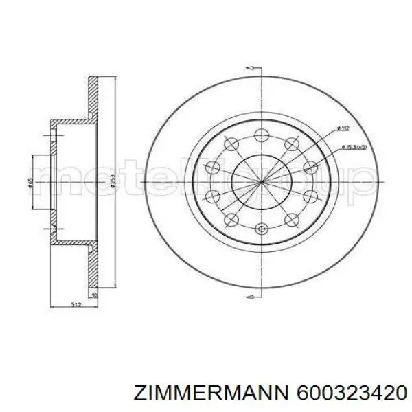 600323420 Zimmermann Дискові гальма
