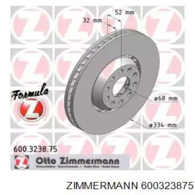 Купити 600323875 Zimmermann Ротор гальмівний