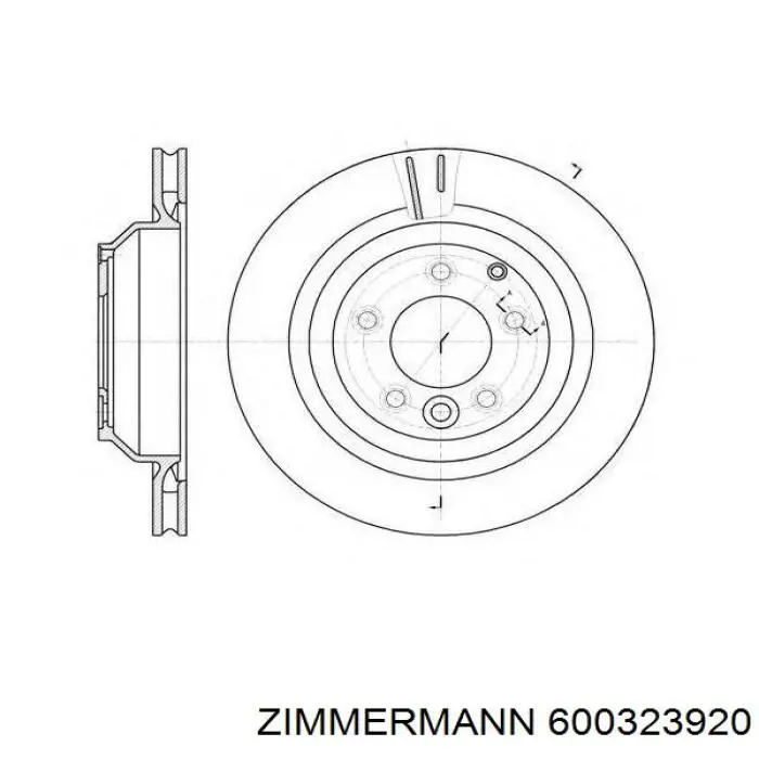 Задні дискові гальма Zimmermann 600323920 ціна, від 119.15 USD