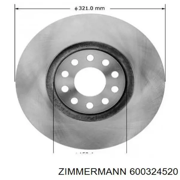 Гальмівні диски передні 600324520 Zimmermann