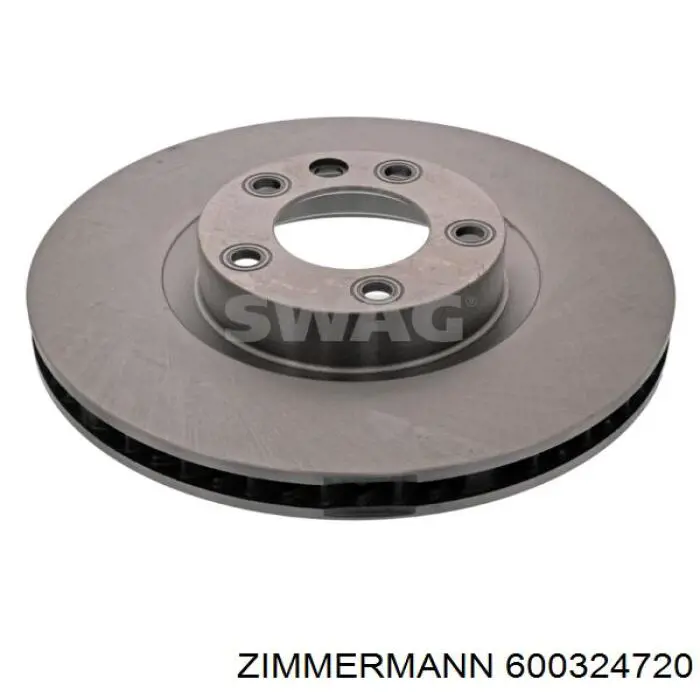 Диск переднього гальма Zimmermann 600324720 ціна, від 132.61 USD