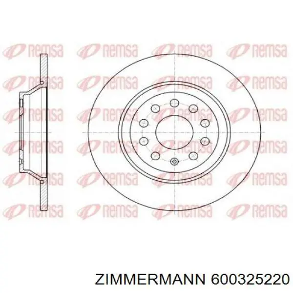 Гальмівні диски 600325220 Zimmermann