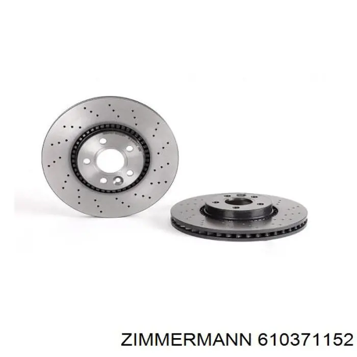 Диск гальмівний передній Zimmermann 610371152