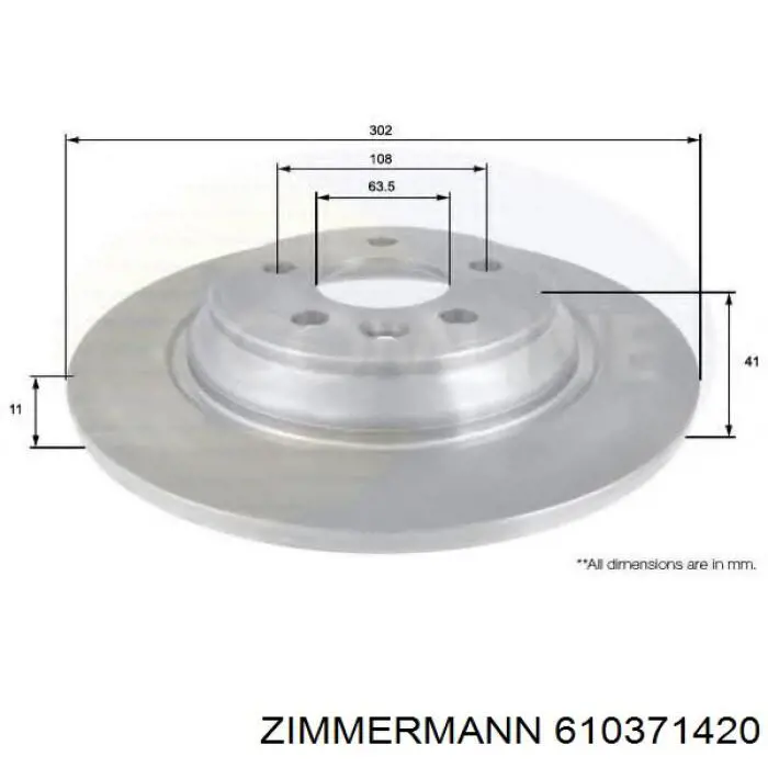 Задні дискові гальма Zimmermann 610371420 ціна, від 44.44 USD