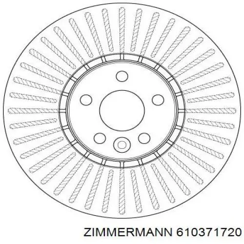 Гальмівні диски передні 610371720 Zimmermann