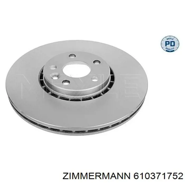 Диск гальмівний передній Zimmermann 610371752