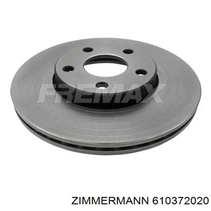 Диск гальмівний передній Zimmermann 610372020