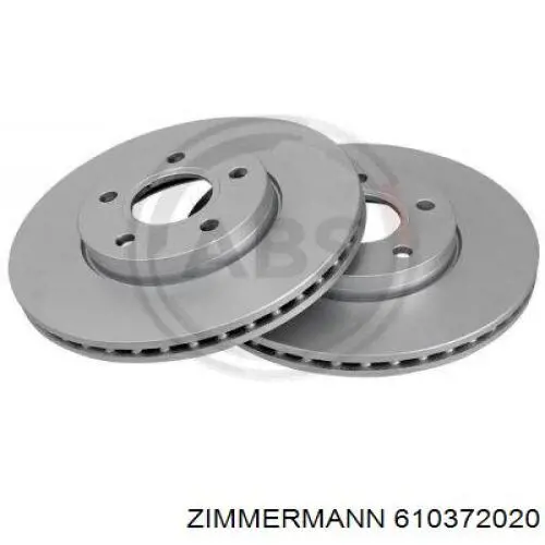 Гальмівні диски передні 610372020 Zimmermann