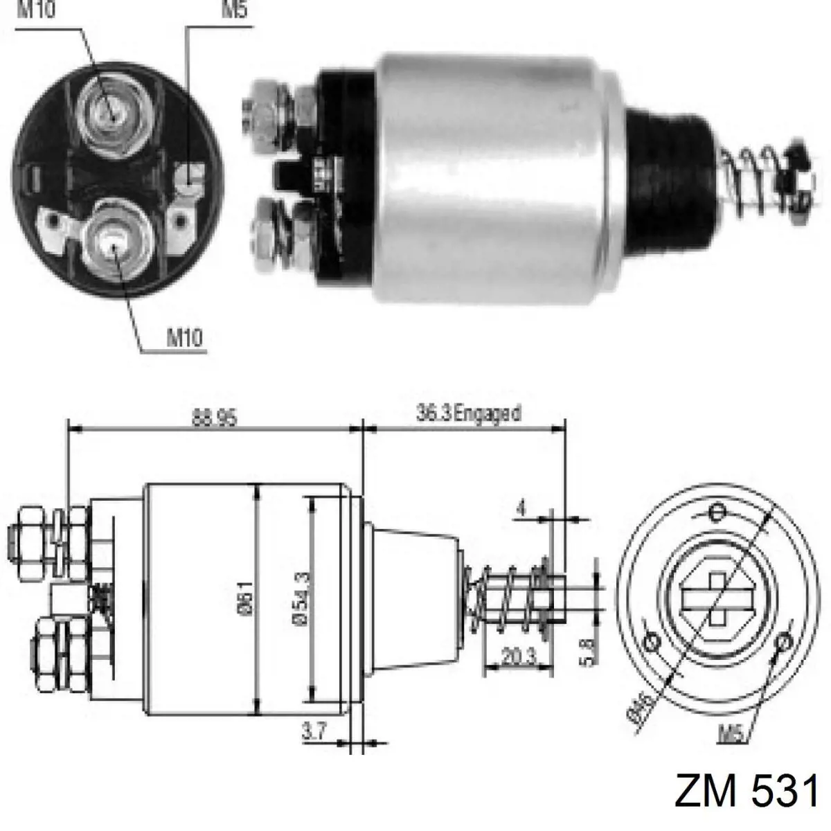 Контактор ZM ZM531 ціна, від 33.58 USD