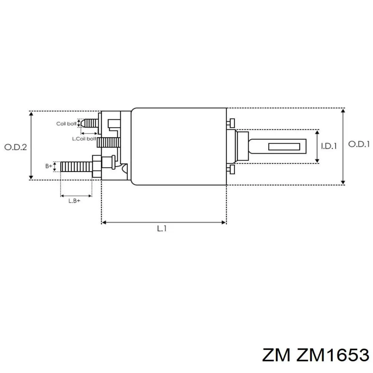 Реле втягує стартера ZM1653 ZM