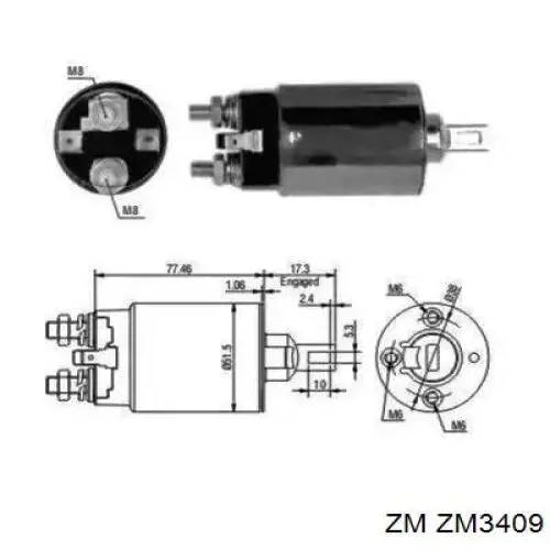 Втягуюче реле стартера A0011524410 Mercedes