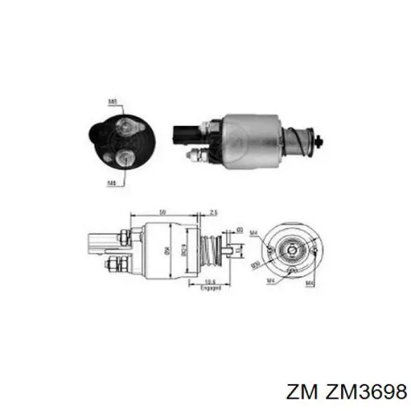 ZM3698 ZM Тягове реле стартера