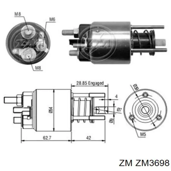 Контактор ZM ZM3698 ціна, від 27.39 USD