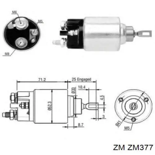 Втягуюче реле стартера SS0013 AS/Auto Storm