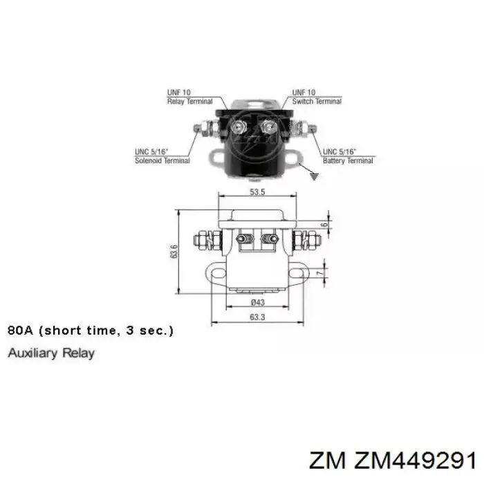Стартер ZM449291 ZM