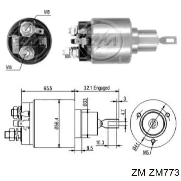 Купити ZM773 ZM Втягуюче реле стартера
