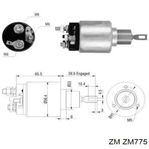 Втягуюче реле стартера SS0020P AS/Auto Storm