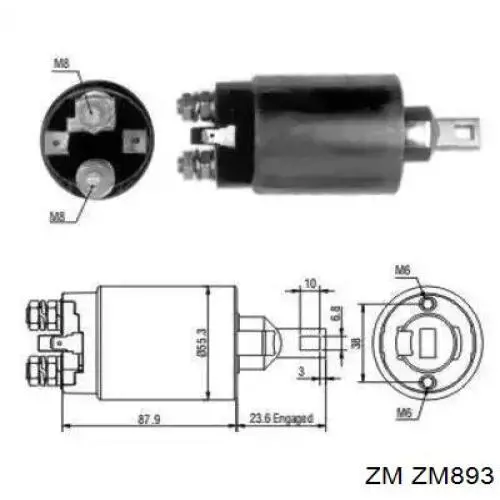 Реле втягуюче стартера ZM893 ZM