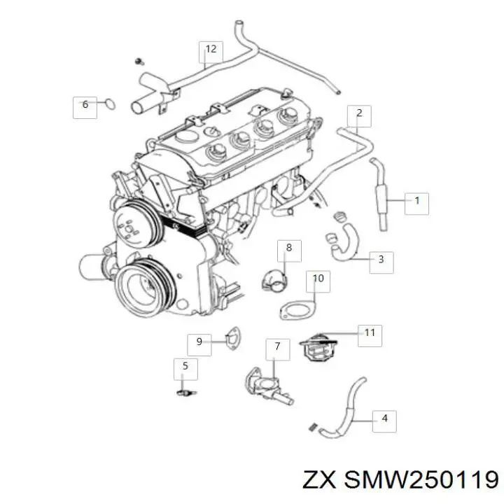SMW250119 Chery Покажчик температури охолоджуючої рідини