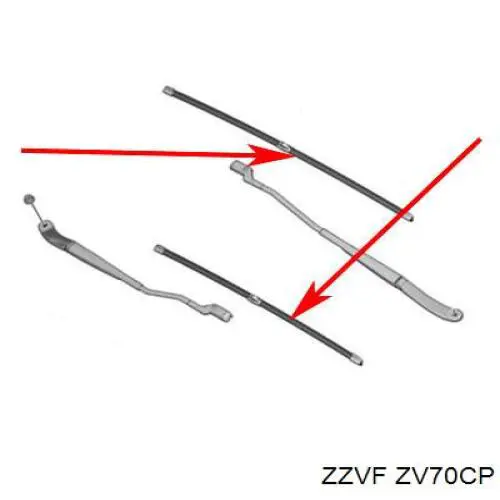 ZV70CP Zzvf щітка-двірник лобового скла, водійська