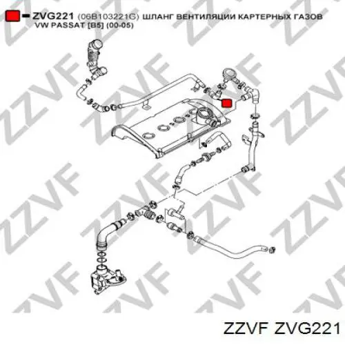 Шланг для видалення повітря ZVG221 ZZVF